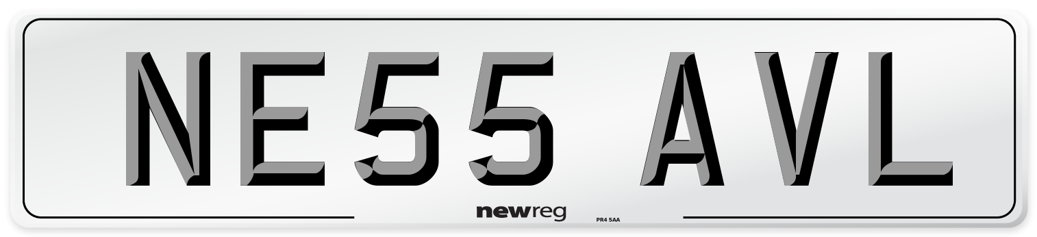 NE55 AVL Number Plate from New Reg